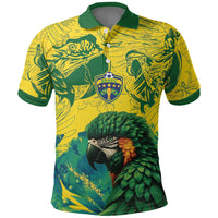 Custom Brasil Concept Guacamayo 2026 Floral Polo Shirt Green Edition