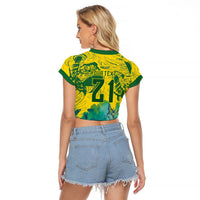 Custom Brasil Concept Guacamayo 2026 Floral Raglan Cropped T Shirt Green Edition