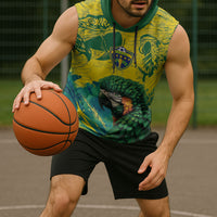 Custom Brasil Concept Guacamayo 2026 Floral Sleeveless Hoodie Green Edition