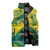 Custom Brasil Concept Guacamayo 2026 Floral Sleeveless Puffer Jacket Green Edition