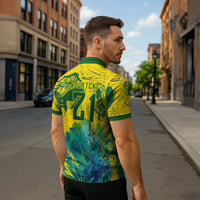 Custom Brasil Concept Guacamayo 2026 Floral Zipper Polo Shirt Green Edition