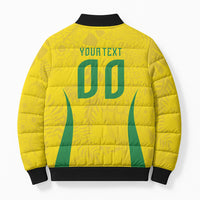 Custom Brasil Concept Parrot Football Bomber Puffer Jacket Macaw Bird Floral Tribal Edition 2026