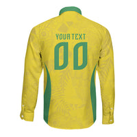 Custom Brasil Concept Parrot Football Long Sleeve Button Shirt Macaw Bird Floral Tribal Edition 2026