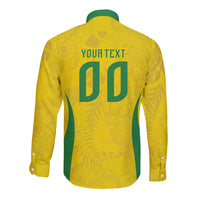 Custom Brasil Concept Parrot Football Long Sleeve Button Shirt Macaw Bird Floral Tribal Edition 2026