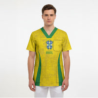 Custom Brasil Concept Parrot Football Scrub Top Macaw Bird Floral Tribal Edition 2026