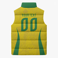 Custom Brasil Concept Parrot Football Sleeveless Puffer Jacket Macaw Bird Floral Tribal Edition 2026