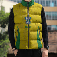 Custom Brasil Concept Parrot Football Sleeveless Puffer Jacket Macaw Bird Floral Tribal Edition 2026