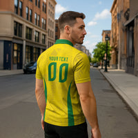 Custom Brasil Concept Parrot Football Zipper Polo Shirt Macaw Bird Floral Tribal Edition 2026
