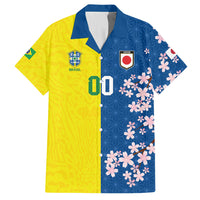 Custom Brazil Japan Football Hawaiian Shirt Cultural Fusion Heritage