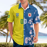 Custom Brazil Japan Football Hawaiian Shirt Cultural Fusion Heritage