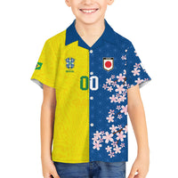 Custom Brazil Japan Football Hawaiian Shirt Cultural Fusion Heritage