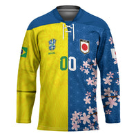 Custom Brazil Japan Football Hockey Jersey Cultural Fusion Heritage