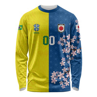 Custom Brazil Japan Football Long Sleeve Shirt Cultural Fusion Heritage