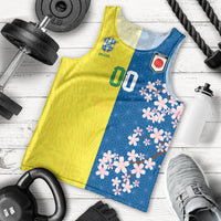 Custom Brazil Japan Football Men Tank Top Cultural Fusion Heritage