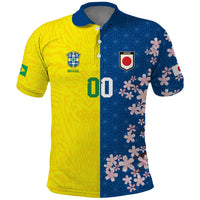 Custom Brazil Japan Football Polo Shirt Cultural Fusion Heritage