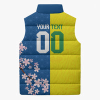 Custom Brazil Japan Football Sleeveless Puffer Jacket Cultural Fusion Heritage