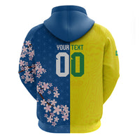 Custom Brazil Japan Football Zip Hoodie Cultural Fusion Heritage