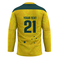World Cricket Custom Australia Hockey Jersey Aussie! Aussie! Oi! Oi! Oi!
