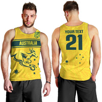 World Cricket Custom Australia Men Tank Top Aussie! Aussie! Oi! Oi! Oi!