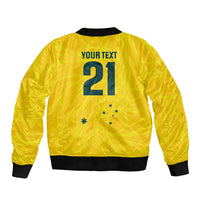 World Cricket Custom Australia Sleeve Zip Bomber Jacket Aussie! Aussie! Oi! Oi! Oi!