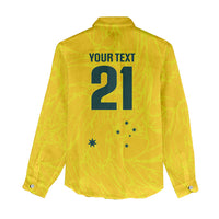 World Cricket Custom Australia Women Casual Shirt Aussie! Aussie! Oi! Oi! Oi!