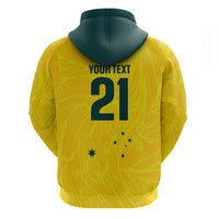 World Cricket Custom Australia Zip Hoodie Aussie! Aussie! Oi! Oi! Oi!