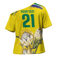 World Cricket Custom South Africa Cross Shoulder Shirt Protea Flower Come On Proteas!