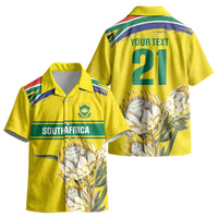 World Cricket Custom South Africa Kid Hawaiian Shirt Protea Flower Come On Proteas!