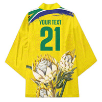 World Cricket Custom South Africa Kimono Protea Flower Come On Proteas!