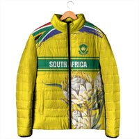 World Cricket Custom South Africa Padded Jacket Protea Flower Come On Proteas!