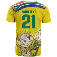 World Cricket Custom South Africa T shirt Protea Flower Come On Proteas!