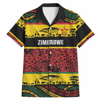 World Cricket Custom Zimbabwe Hawaiian Shirt Zimbabwe Bird Go Chevrons!