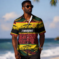 World Cricket Custom Zimbabwe Hawaiian Shirt Zimbabwe Bird Go Chevrons!