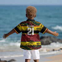 World Cricket Custom Zimbabwe Kid Hawaiian Shirt Zimbabwe Bird Go Chevrons!
