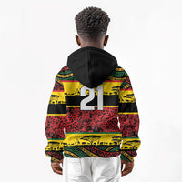 World Cricket Custom Zimbabwe Kid Hoodie Zimbabwe Bird Go Chevrons!