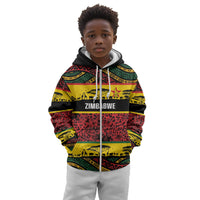 World Cricket Custom Zimbabwe Kid Hoodie Zimbabwe Bird Go Chevrons!