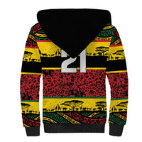 World Cricket Custom Zimbabwe Sherpa Hoodie Zimbabwe Bird Go Chevrons!