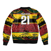 World Cricket Custom Zimbabwe Sleeve Zip Bomber Jacket Zimbabwe Bird Go Chevrons!