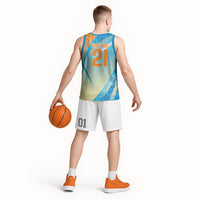 World Cricket Custom India Basketball Jersey Ashoka Chakra Jeetega Bhai Jeetega India Jeetega!