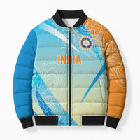 World Cricket Custom India Bomber Puffer Jacket Ashoka Chakra Jeetega Bhai Jeetega India Jeetega!