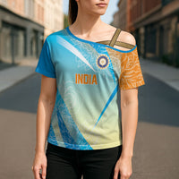 World Cricket Custom India Cross Shoulder Shirt Ashoka Chakra Jeetega Bhai Jeetega India Jeetega!
