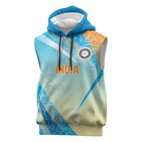 World Cricket Custom India Sleeveless Hoodie Ashoka Chakra Jeetega Bhai Jeetega India Jeetega!