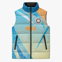 World Cricket Custom India Sleeveless Puffer Jacket Ashoka Chakra Jeetega Bhai Jeetega India Jeetega!