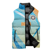 World Cricket Custom India Sleeveless Puffer Jacket Ashoka Chakra Jeetega Bhai Jeetega India Jeetega!