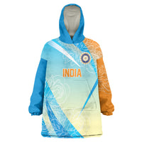 World Cricket Custom India Wearable Blanket Hoodie Ashoka Chakra Jeetega Bhai Jeetega India Jeetega!