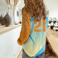 World Cricket Custom India Women Casual Shirt Ashoka Chakra Jeetega Bhai Jeetega India Jeetega!