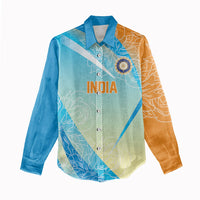 World Cricket Custom India Women Casual Shirt Ashoka Chakra Jeetega Bhai Jeetega India Jeetega!
