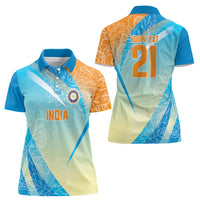 World Cricket Custom India Women Polo Shirt Ashoka Chakra Jeetega Bhai Jeetega India Jeetega!