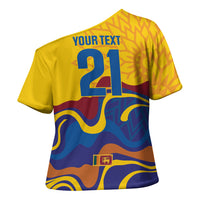World Cricket Custom Sri Lanka Cross Shoulder Shirt Lion with Sword Api Dinamu!