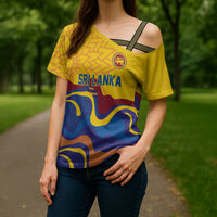 World Cricket Custom Sri Lanka Cross Shoulder Shirt Lion with Sword Api Dinamu!